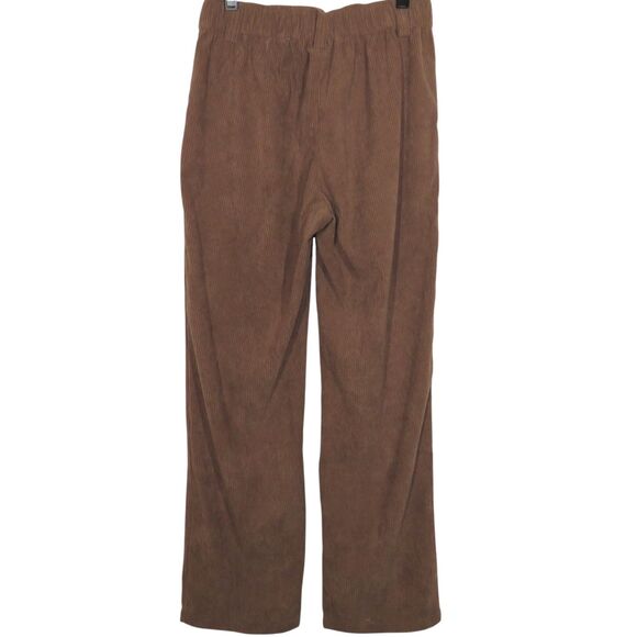 Halara Acorn Brown Corduroy Pleated Zip Up Pants With Pockets Size XS - Picture 9 of 9